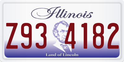 IL license plate Z934182