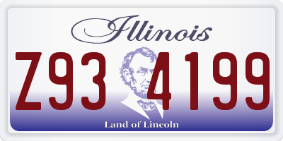 IL license plate Z934199