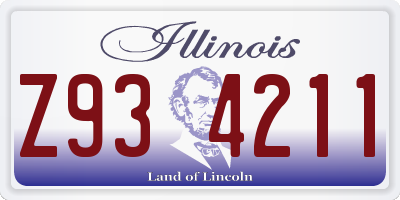 IL license plate Z934211