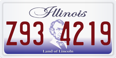 IL license plate Z934219