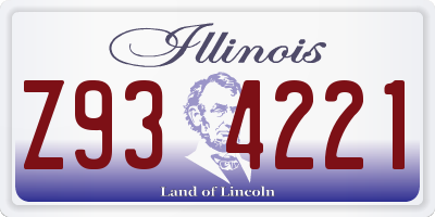 IL license plate Z934221