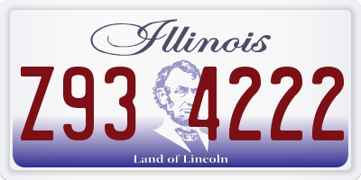 IL license plate Z934222