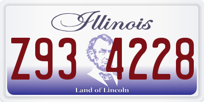 IL license plate Z934228