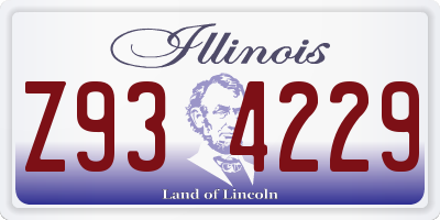 IL license plate Z934229
