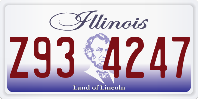 IL license plate Z934247