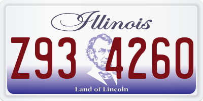 IL license plate Z934260