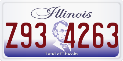 IL license plate Z934263