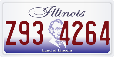 IL license plate Z934264