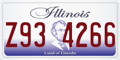 IL license plate Z934266