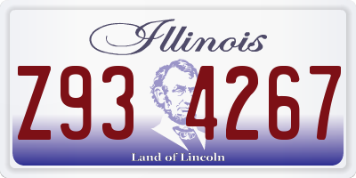 IL license plate Z934267