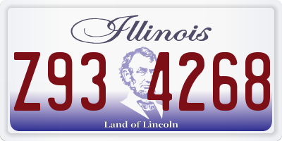 IL license plate Z934268