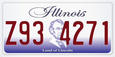 IL license plate Z934271