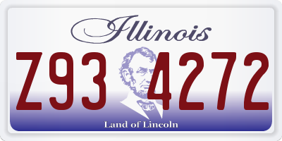 IL license plate Z934272