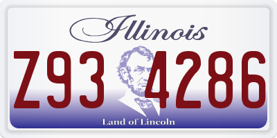 IL license plate Z934286
