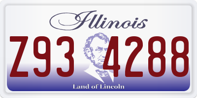 IL license plate Z934288
