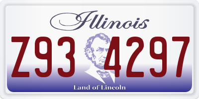 IL license plate Z934297