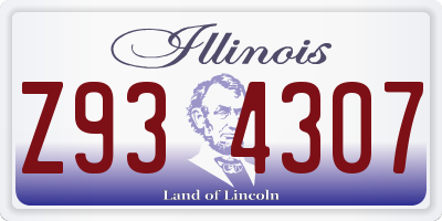 IL license plate Z934307