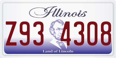 IL license plate Z934308