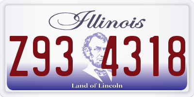 IL license plate Z934318