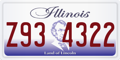IL license plate Z934322