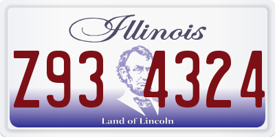 IL license plate Z934324