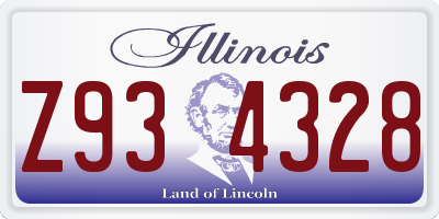 IL license plate Z934328