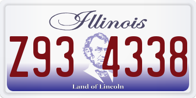 IL license plate Z934338