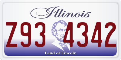 IL license plate Z934342