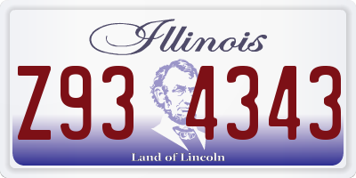 IL license plate Z934343