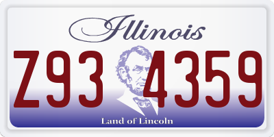 IL license plate Z934359