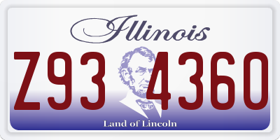 IL license plate Z934360