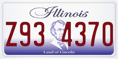 IL license plate Z934370