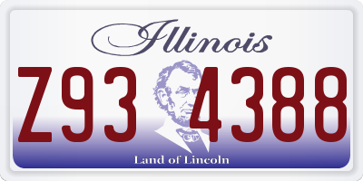 IL license plate Z934388