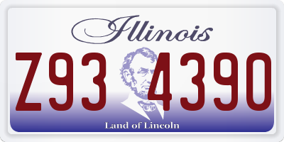 IL license plate Z934390