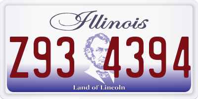 IL license plate Z934394