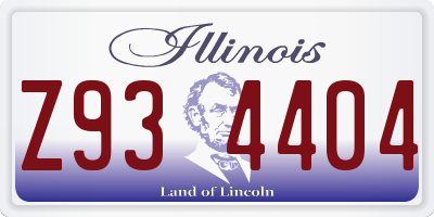 IL license plate Z934404