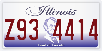 IL license plate Z934414