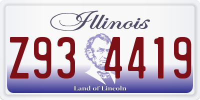 IL license plate Z934419