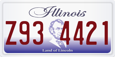 IL license plate Z934421