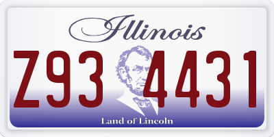 IL license plate Z934431