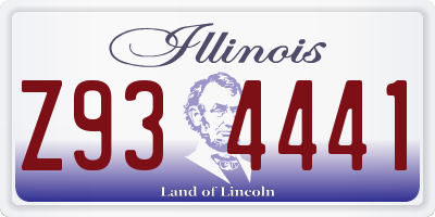 IL license plate Z934441