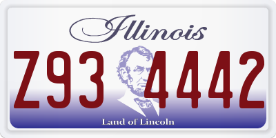IL license plate Z934442