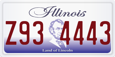 IL license plate Z934443