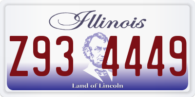 IL license plate Z934449