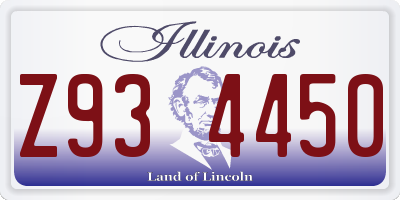 IL license plate Z934450