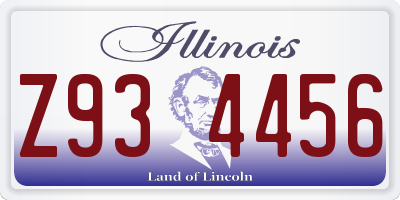IL license plate Z934456