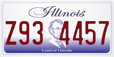 IL license plate Z934457