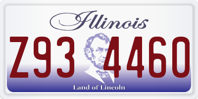 IL license plate Z934460