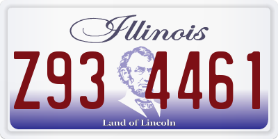 IL license plate Z934461