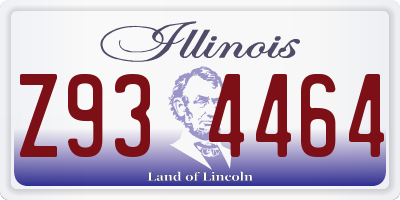 IL license plate Z934464